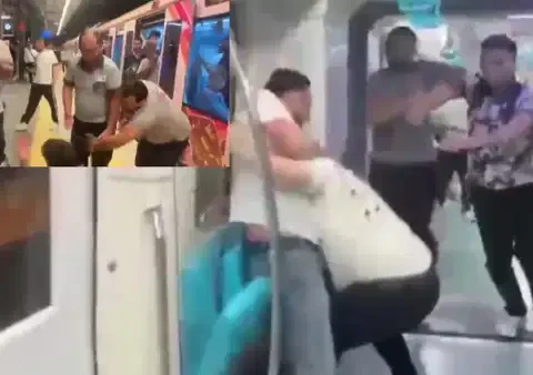 Marmaray’da yumruklu kavga: Güvenlik ve temizlik görevlilerine saldırdılar